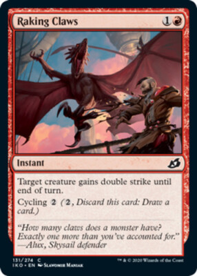 NM-Mint, English MTG Regular Raking Claws Ikoria: Lair of Behemoths Magic the Ga