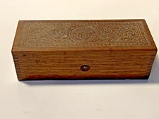 Antique VTG WHEELER & WILSON Sewing Machines Ornate Wooden WOOD Box Advertising