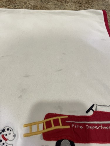 Gymboree Vintage Firetruck Dalmatian Reversible Baby Blanket Lovey 2005 READ - Picture 7 of 8