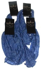 Lot 4 Decorative Scarves D&Y Blue Figure 8 Infinity Scarf Knit Gift Casual Day