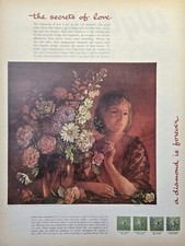 De Beers Diamonds Painting Time Of Dreams Colleen Browning Vintage Print Ad 1963