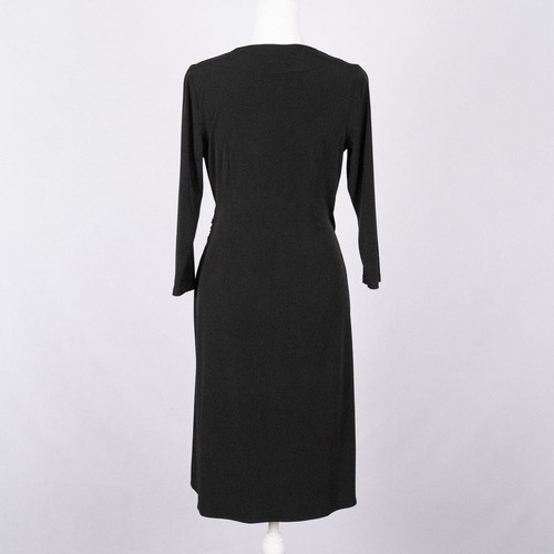 Tommy Bahama Women's Size XS Clara Faux Wrap Dress UPF Black Minimalist Classic - Picture 4 of 8