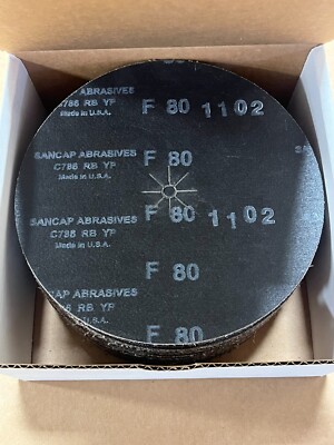 7'' X 5/16'' PREMIUM SILICON CARBIDE, CLOTH EDGER SANDING DISCS. 36-80 GRIT