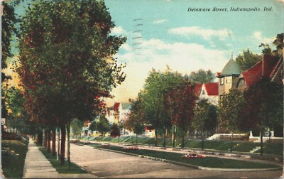 Tree Lined Street View Delaware Street Indianapolis Indiana  -  A15