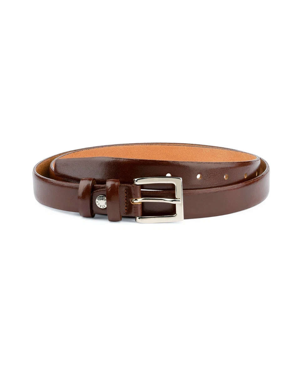 Mens cognac dress belt clearance