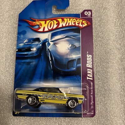 Hot Wheels 2007 '70 Plymouth Road Runner #051 Black/Yellow Taxi