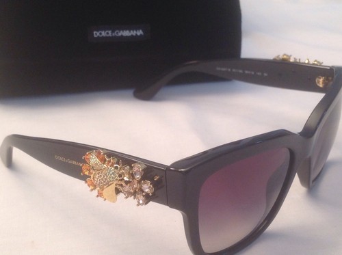 DOLCE & GABBANA DG4247B SUNGLASS ENCHANTED BEAUTIES 501/8G 56 TON OF STONES $700 - Afbeelding 1 van 12