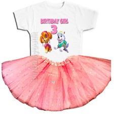 Skye & Everest Birthday Party 3rd Tutu Outfit Personalized Name option