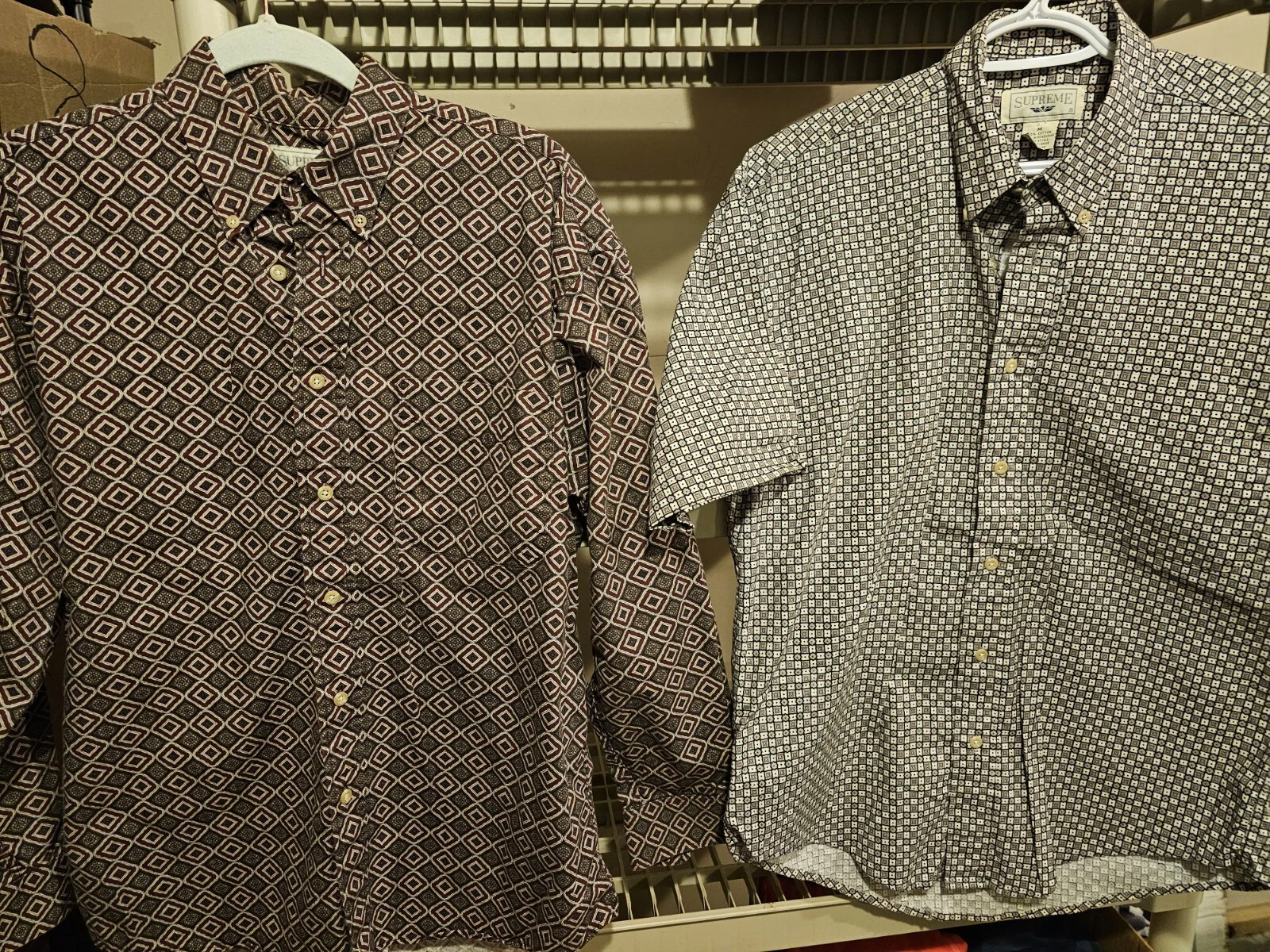 Lot chemise homme col suprême M moyen 100% coton manches courtes + longues sympa !