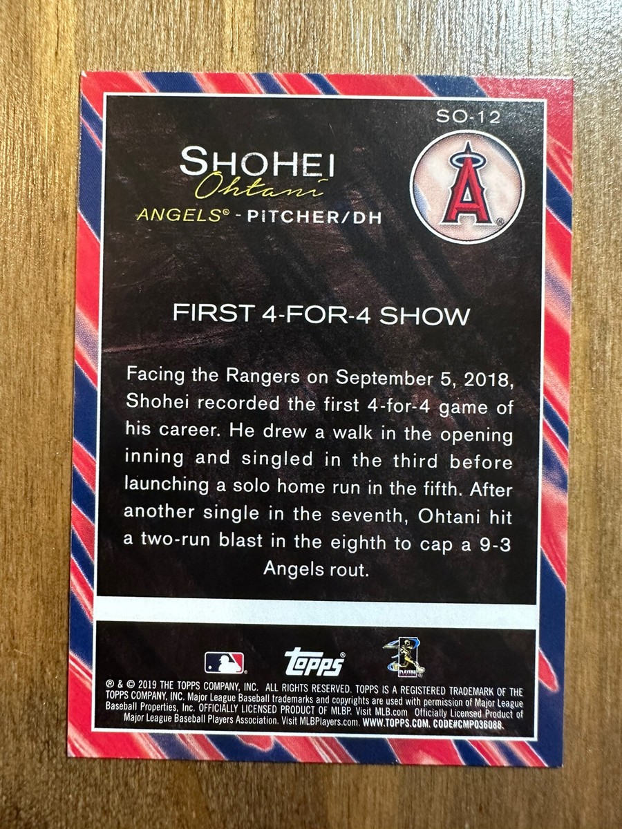 SHOHEI OHTANI 2019 Topps FIRST 4 FOR 4 SHOW #SO-12 | eBay