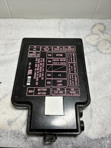 92-00 Civic,IntegraUnder Hood Fuse Box Block Control unit Lid Cover Diagram Top - Picture 2 of 4