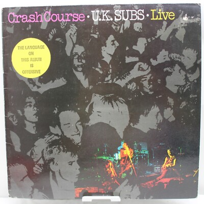 Crash Course U.K. Subs Live Vintage Vinyl Record LP VG+ GEMLP 111