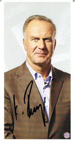 Karl-Heinz Rummenigge Ak 13/14 1.Karte gr. Bayern München mit original Untersch.