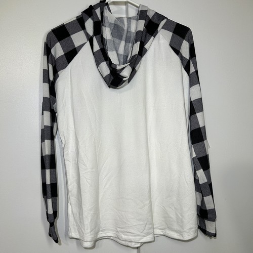 True Self Women’s Long Sleeve Hooded Happy Holidays T-Shirt Size Small New! - Picture 7 of 7