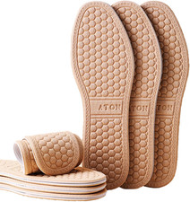 3 Pairs Super-Soft Shoe Insoles Inserts, Breathable, Sweat-Absorbent, Two-Layere