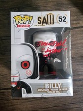 Dual Signed Funko Pop! Saw Billy the Puppet #52 Rare Vaulted Grail 