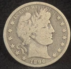 1896 O United States Barber Half Dollar 50C Silver Coin
