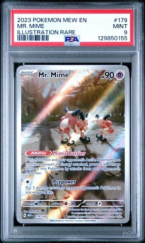 2023 POKEMON MEW EN-151 ILLUSTRATION RARE #179 MR. MIME - PSA 9 MINT!