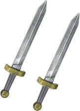 2Pcs Toy Sword,18.9" Plastic Roman Sword for Kids Boys Role-Play Accessory,Medie