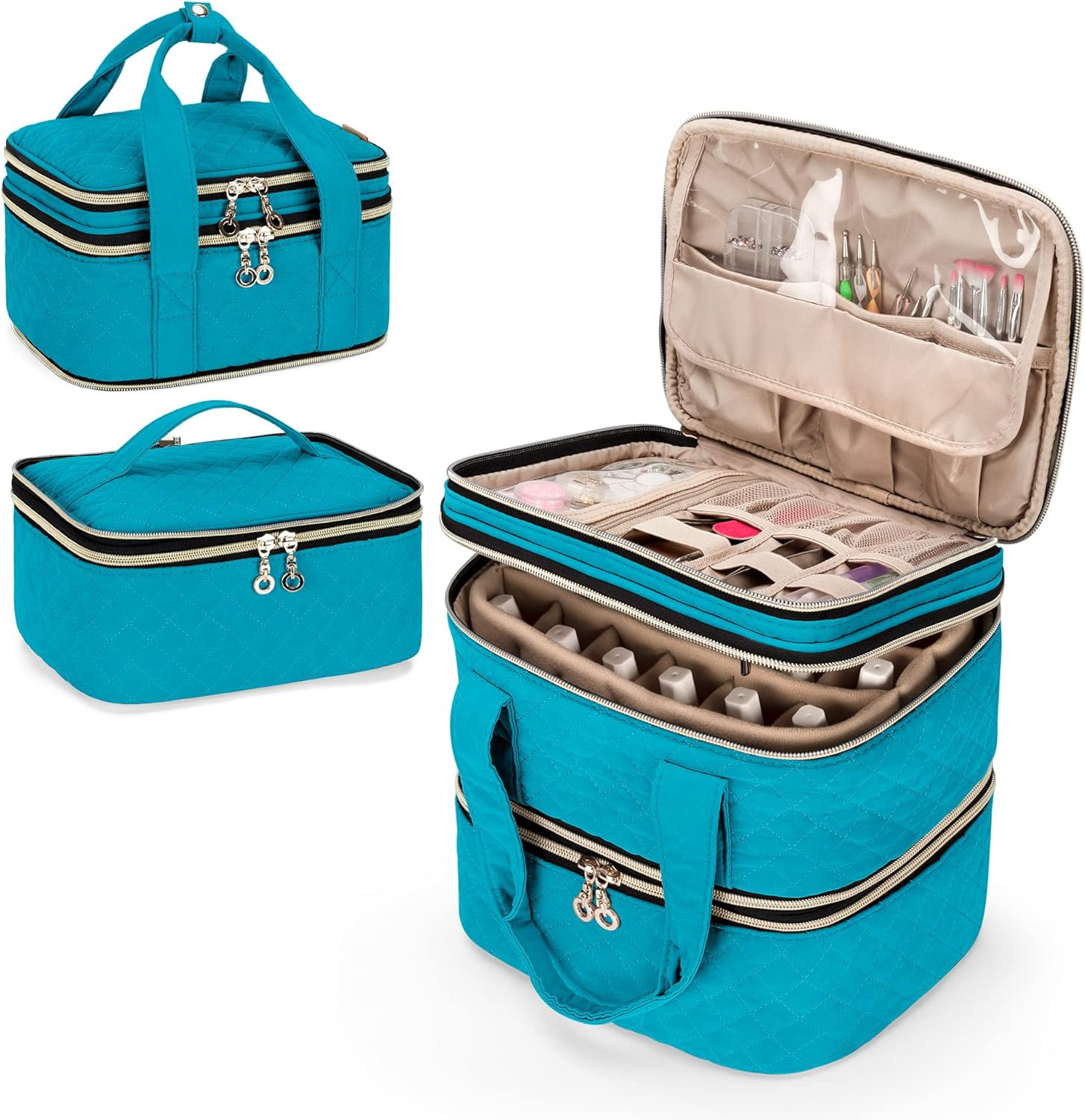 Organizer Smalti per Unghie 48 Posti - Valigetta Viaggio Rimovibile