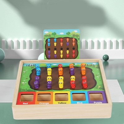 Fangwurm Spielzeug, Farbsortierspielzeug, Feinmotorik Entwicklung Spielzeug Farbe