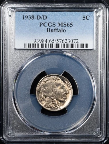 1938-D/D PCGS MS65 Buffalo Nickel Gem Uncirculated BU