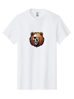 Bear-Skull-6 Mens Graphic Tee, 100% Cotton, Casual Summer Wear