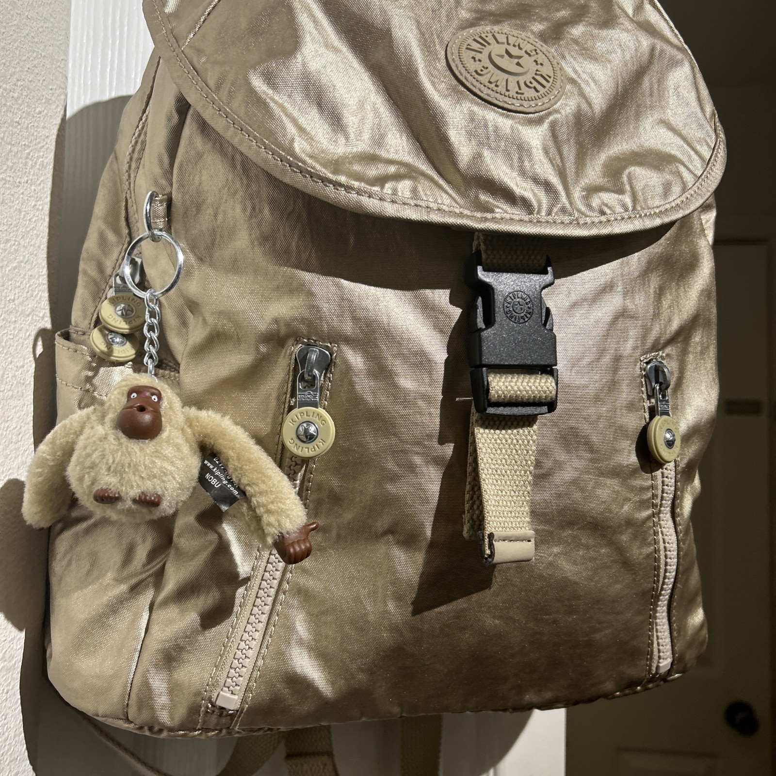 Mint Condition Kipling ZAKARIA Backpack Light Gol… - image 3