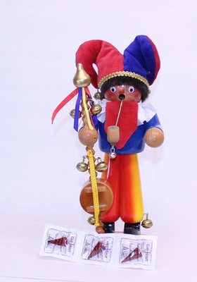 Christian Steinbach Räuchermännchen Jester Hofnarr Kaspar Rarität OVP ca. 29 cm