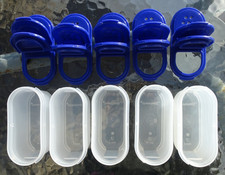 Tupperware Gewürzbehälter 5 Gewürzzwerge blauer Deckel 120 ml A90 NEUwertig TOP