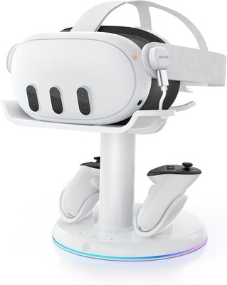AMVR RGB Charging Dock Compatible with Meta Quest 3/Quest 3S Accessories, 30W...
