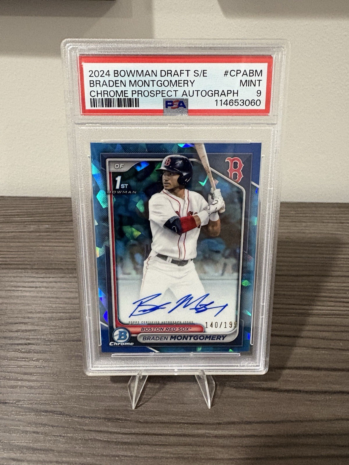 2024 Bowman Draft Blue Sapphire 1st Braden Montgomery Auto /199 PSA 9 #CPA-BM