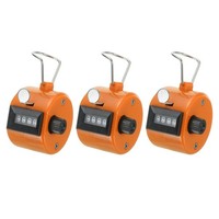 Clicker Counter 3Pack Handheld Tally Counter Mechanisch 4-Stellige ZäHler Orange