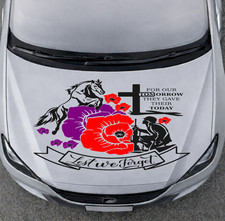 Lest We Forget Poppy Remembrance Day Car Van Stickers Large Military