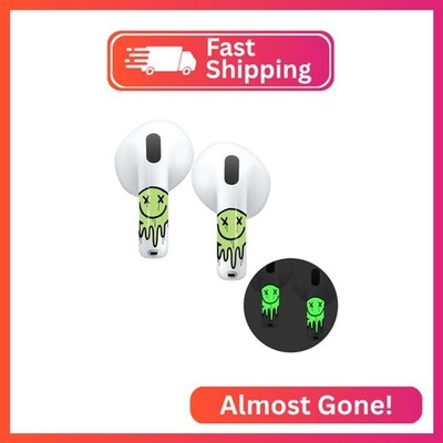 RockMax for AirPods Pro 3 Skin, Glow-in-The-Dark Death Smile Sticker for AirPods