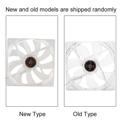 12cm USB LED Transparent Colorful Light Cooling Fan PC Computer CPU Cooling Fit - Bild 2 von 7