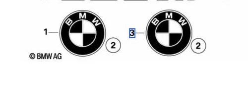 Emblema coperchio ponte originale BMW 51-14-7-146-052 - Foto 1 di 4