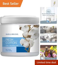 15oz Gel Odor Eliminator - Fresh Cotton Scent, 90 Day Freshness for 450 sq ft