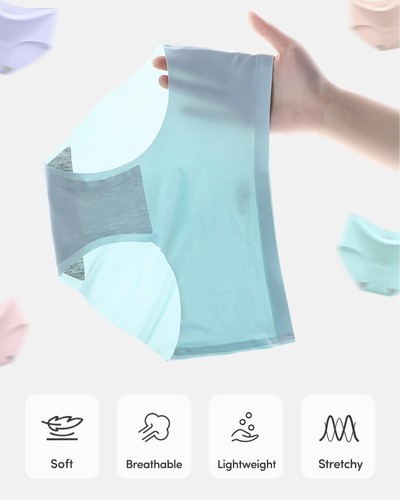 Teen Girls Seamless Underwear No Show Panties Pack of 6 Invisible Briefs Ligh... - Picture 3 of 6