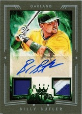 2015 Panini DK Green Signature Materials Dual Patch Auto Billy Butler /5 Royals