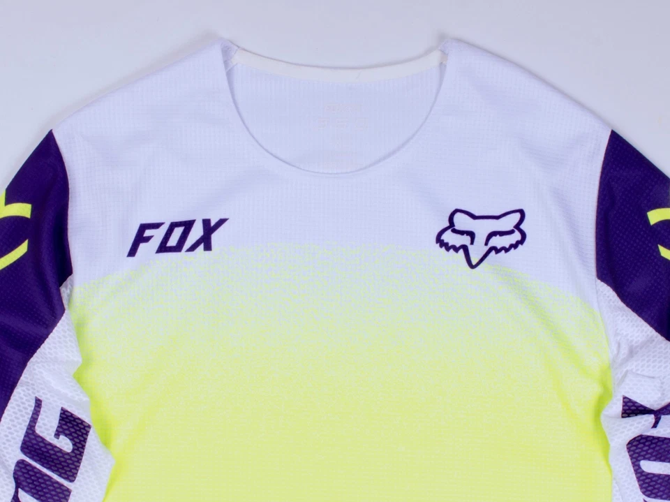 Camiseta deportiva estampada para hombre FOX Racing 360 Flexair amarillo neón motocross ciclismo talla XL Foto 2 de 4