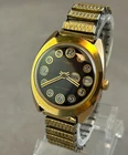 Timex 1975 Phone Dial Working Mens Manual Wind Watch 34MM 6.5" Stretch Vintage