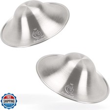 Boboduck Silver Nursing Cups - Silver Nipple Covers Breastfeeding for Protect