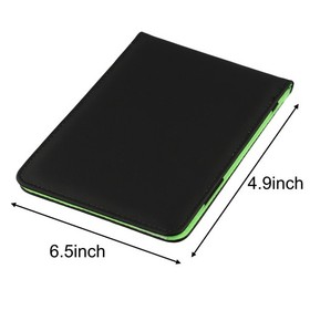 Elegantes schwarz gr��nes Leder f��r Golf f��r Scorekartenbuch mit Bleistiftaufb