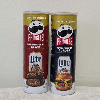 Pringles Miller Lite Limited Edition Beer-Braised Steak & Beer Cheese Burger