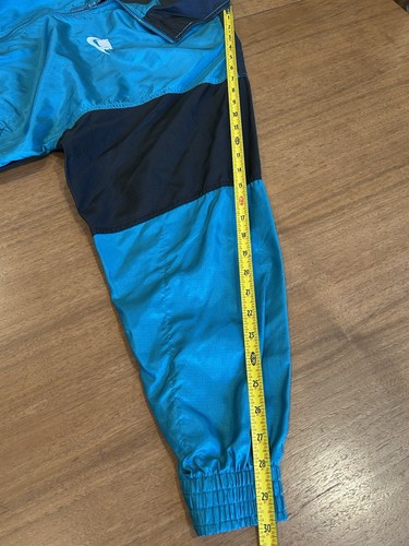 VTG 90's Nike Tracksuit Windbreaker Jacket Zip Aqua/White Black Size M Read - Picture 18 of 19
