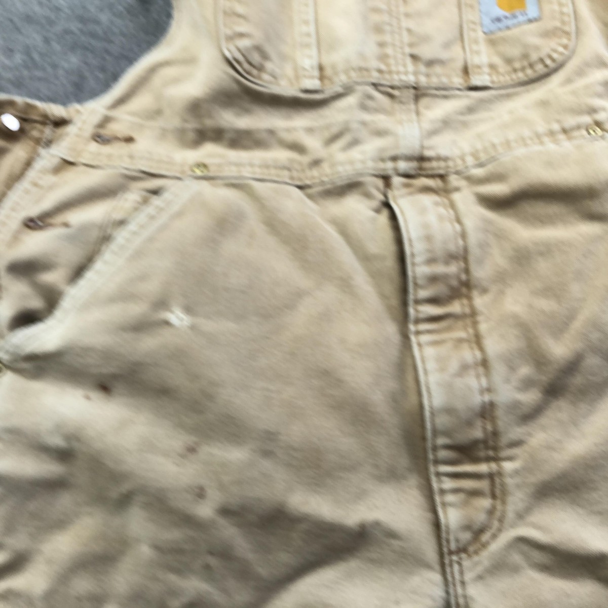 Vintage Carhartt Duck Bib Overalls Mens 36x32 Quilt Lined Double