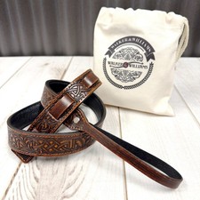 Walker  Williams M-20-BRN Bourbon Brown Premium Padded Leather Mandolin Strap