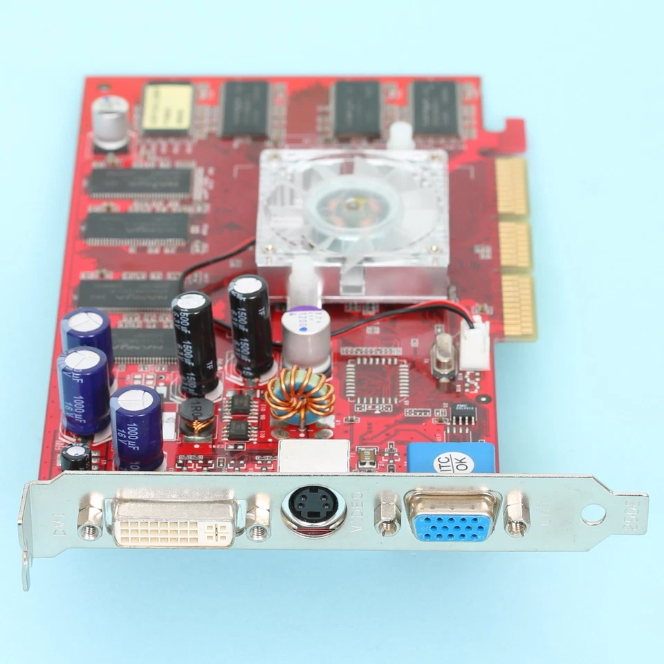 NVidia GeForce FX5600 8X 256MB DDR AGP Video Card DVI/VGA/TV *RECAPPED &NEW FAN* - Image 4 of 4