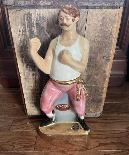 Vintage 1971 Ezra Brooks Boxer Whiskey Decanter